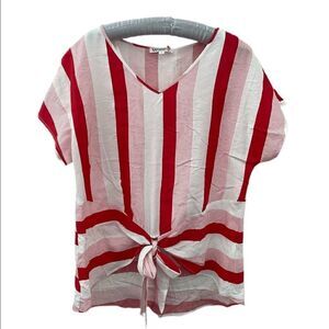 Wonderland by Orange Striped Blouse